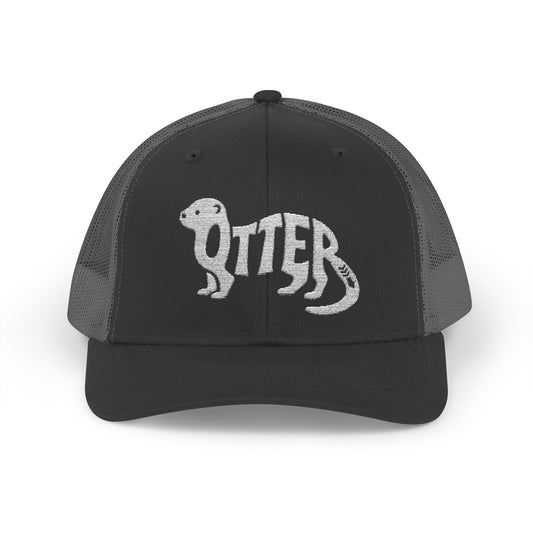 OTTER Snapback Trucker Cap - Bone Silhouette Design