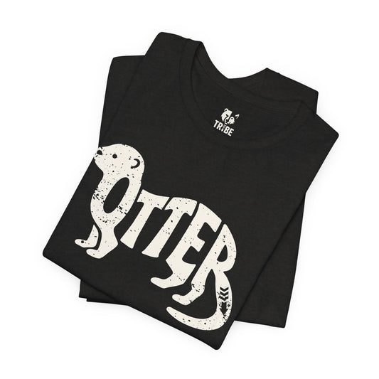 OTTER Jersey Tee - Bone Silhouette Design