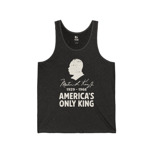 AMERICA'S ONLY KING Jersey Tank - Bone Silhouette Design