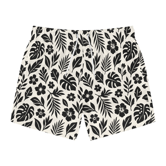 PARADISE Imprinted 5-6" Inseam Swim Trunks - Bone