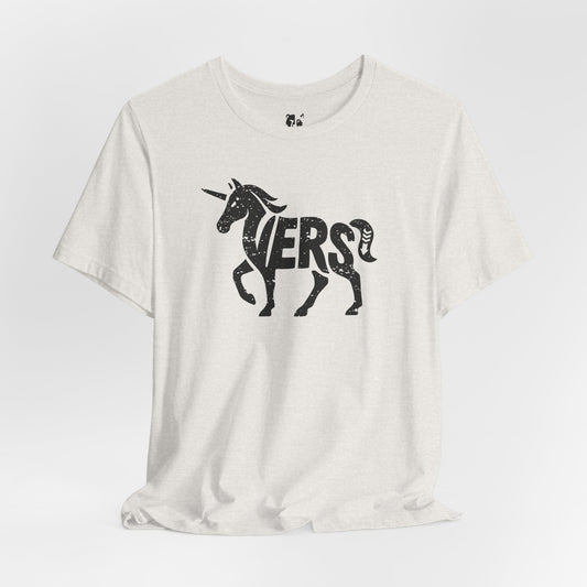 VERS UNICORN Jersey Tee - Onyx Silhouette Design