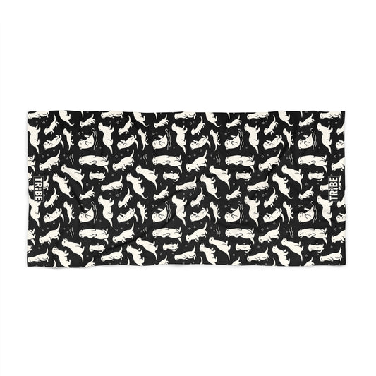 OTTER ADORABLE Beach Towel - Onyx