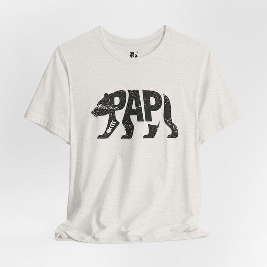 PAPI BEAR Jersey Tee - Onyx Silhouette Design