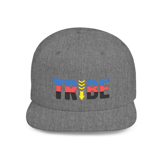TRIBE Logo Flat Bill Snapback — Polyamory Pride Design