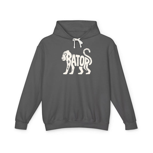 MONKEY BATOR Lightweight Hoodie - Bone Silhouette Design