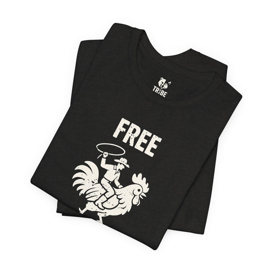 FREE COCK RIDES Jersey Tee - Bone Design