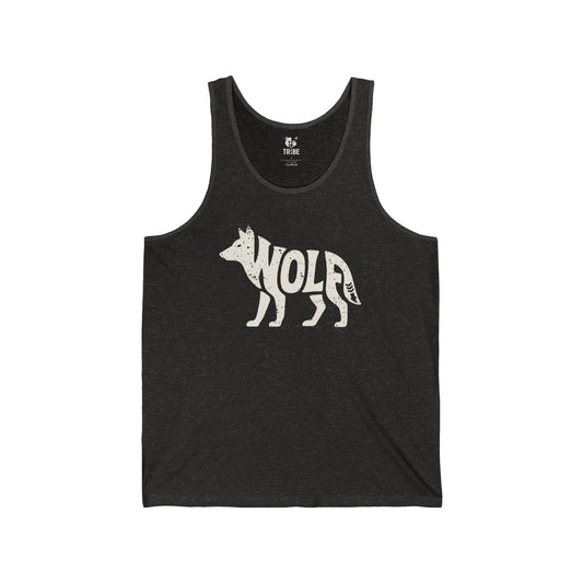 WOLF Jersey Tank - Bone Silhouette Design