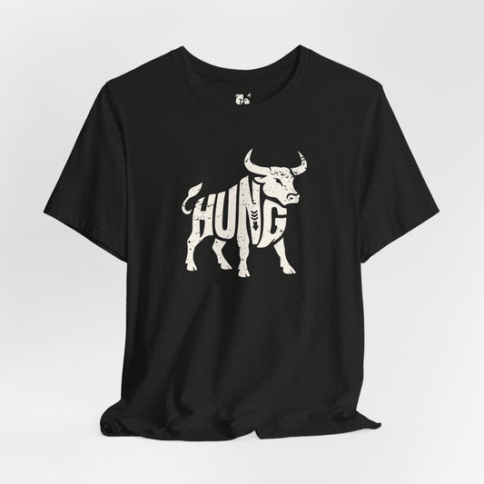 HUNG BULL Jersey Tee - Bone Silhouette Design