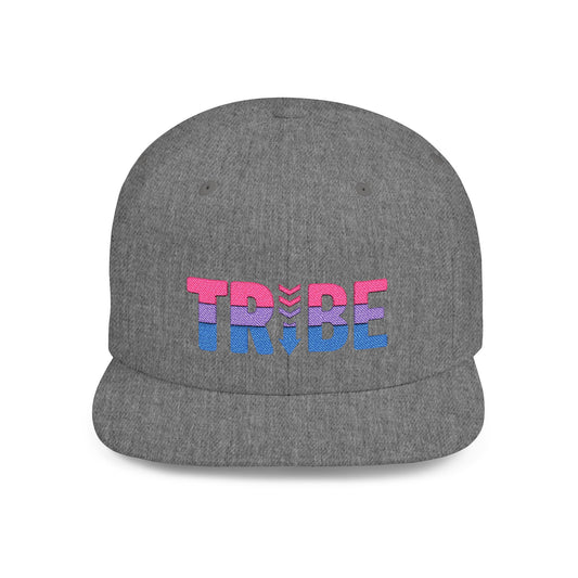 TRIBE Logo Flat Bill Snapback — Bisexual Pride Design