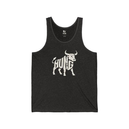 HUNG BULL Jersey Tank - Bone Silhouette Design