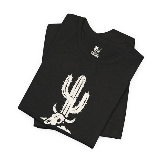 THIRSTY Jersey Tee - Bone Silhouette Design