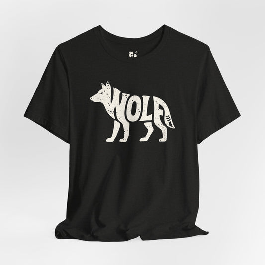 WOLF Jersey Tee - Bone Silhouette Design
