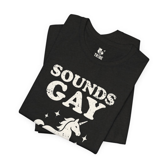 SOUNDS GAY Jersey Tee - Bone Design