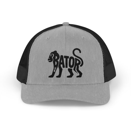 MONKEY BATOR Snapback Trucker Cap - Onyx Silhouette Design