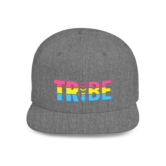 TRIBE Logo Flat Bill Snapback — Pansexual Pride Design