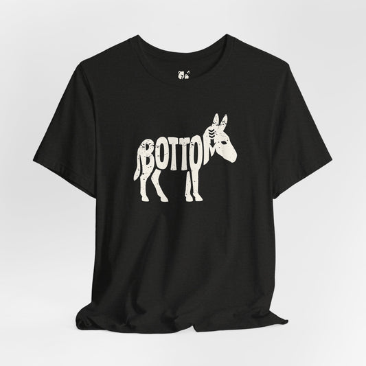 BOTTOM ASS Jersey Tee - Bone Silhouette Design