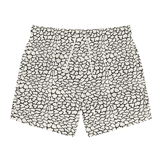 FERAL Imprinted 5-6" Inseam Swim Trunks - Bone
