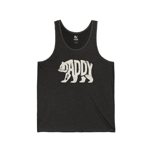 DADDY BEAR Jersey Tank - Bone Silhouette Design