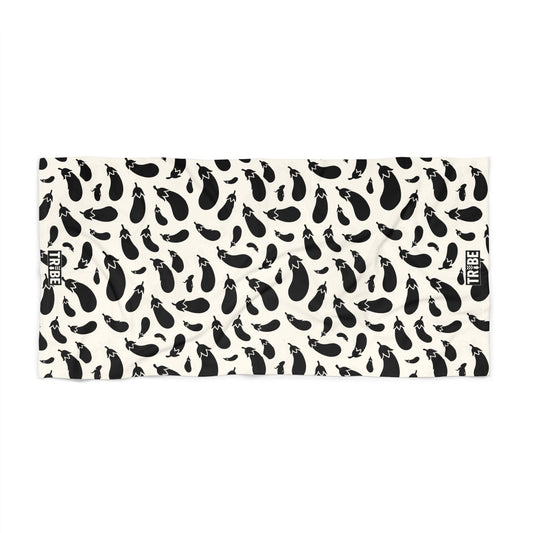 AUBERGINE Beach Towel - Bone