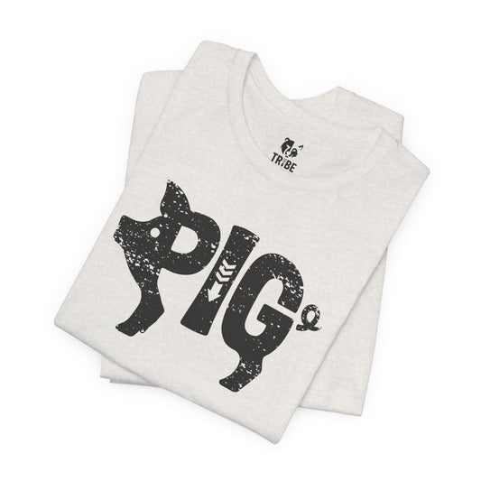 PIG Jersey Tee - Onyx Silhouette Design