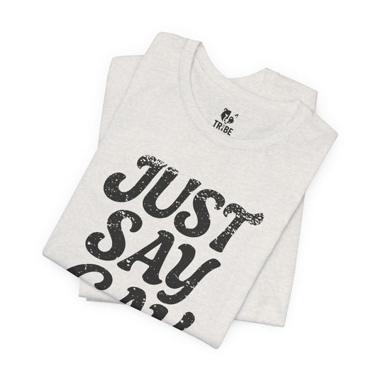 JUST SAY GAY Jersey Tee - Onyx Design
