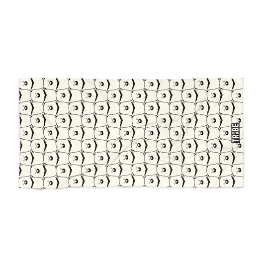 BEAR STARE Beach Towel - Bone