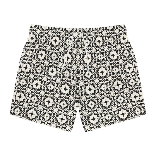 PORTUGAY Imprinted 5-6" Inseam Swim Trunks - Bone