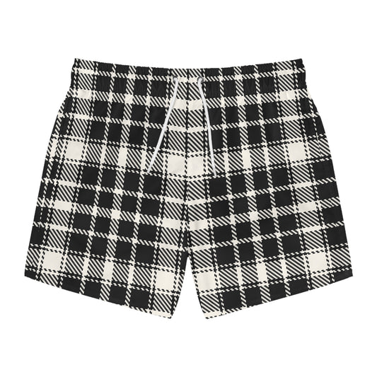 TARTAN Imprinted 5-6" Inseam Swim Trunks - Onyx