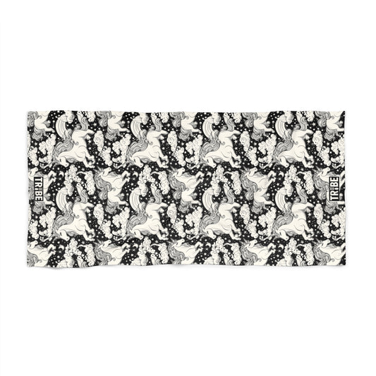 COSMIC UNICORN Beach Towel - Onyx