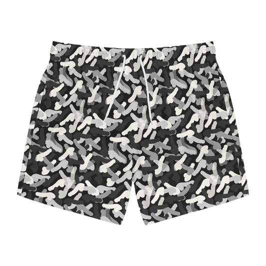 CAMOPHALLUS Imprinted 5-6" Inseam Swim Trunks - Onyx