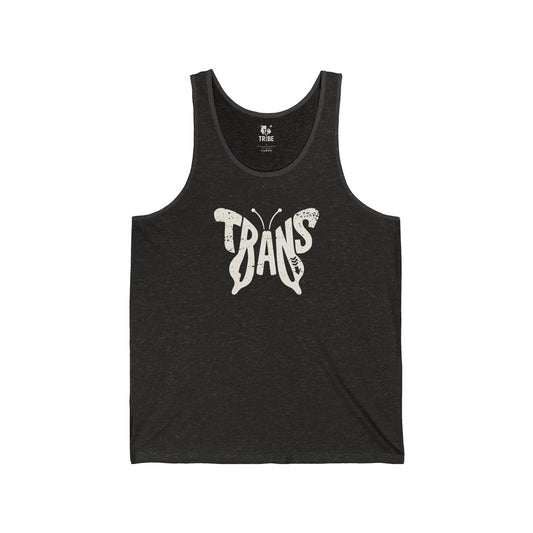 TRANS BUTTERFLY Jersey Tank - Bone Silhouette Design