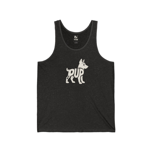 PUP Jersey Tank - Bone Silhouette Design
