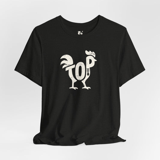 TOP COCK Jersey Tee - Bone Silhouette Design