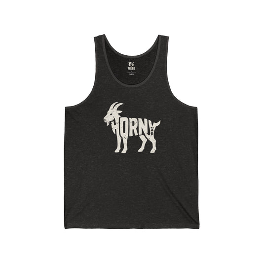 HORNY GOAT Jersey Tank - Bone Silhouette Design