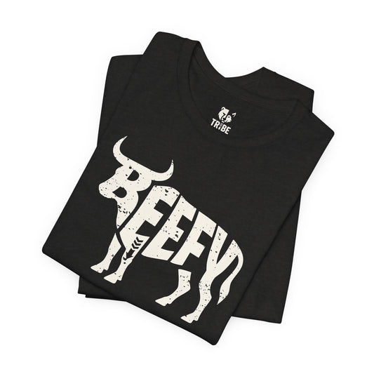 BEEFY BULL Jersey Tee - Bone Silhouette Design