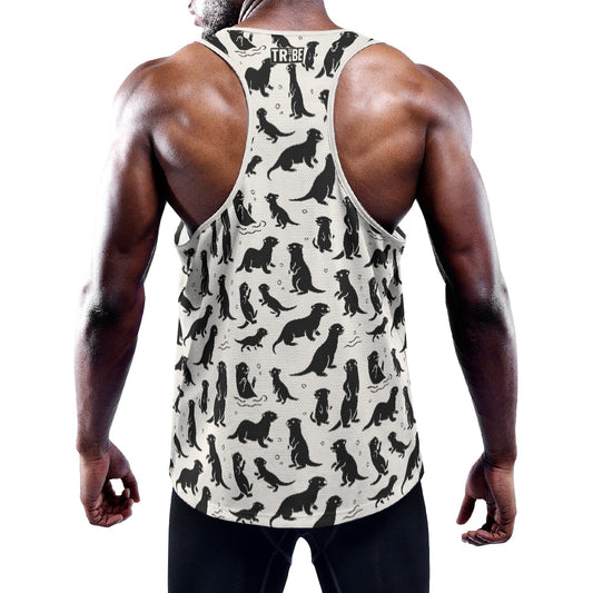 OTTERLY ADORABLE Men's Slim Muscle Tank - Bone