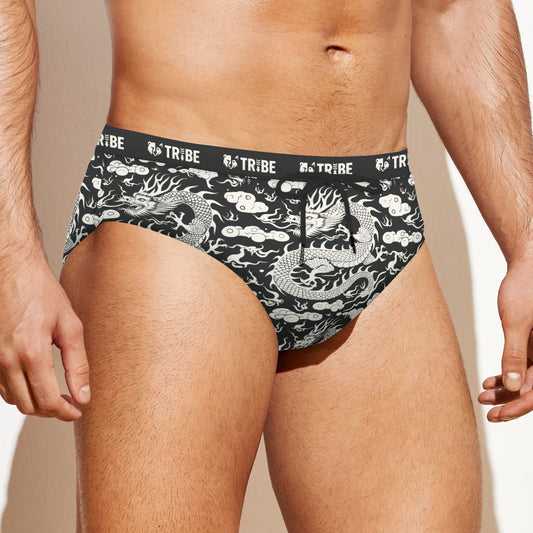 QIULONG Men's Speedo - Onyx