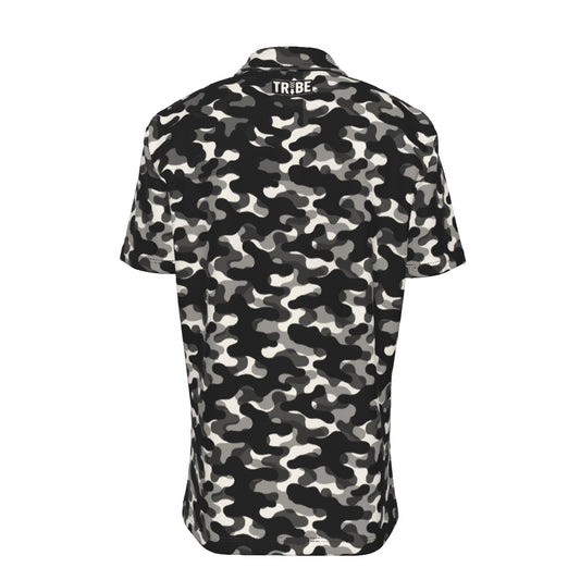 CAMO Men's Button-Up Short-Sleeve Shirt - Onyx