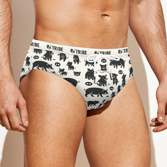 LITTLE PIGGY Men's Speedo - Bone