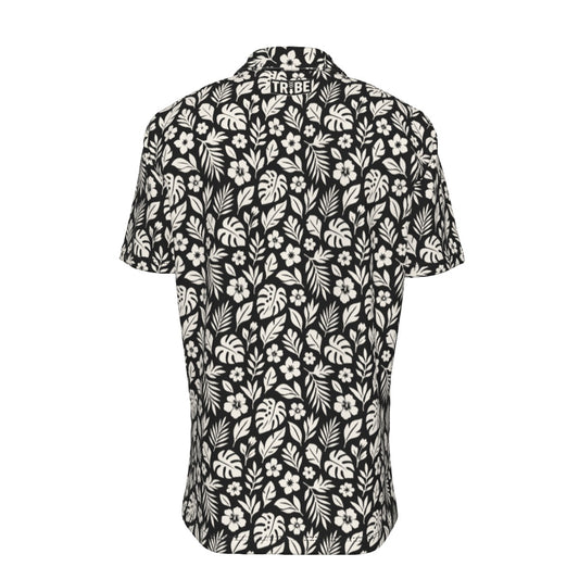 PARADISE Men's Button-Up Short-Sleeve Shirt - Onyx