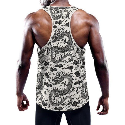 QIULONG Men's Muscle Tank - Bone