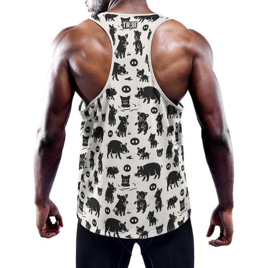 LITTLE PIGGY Men's Muscle Tank - Bone