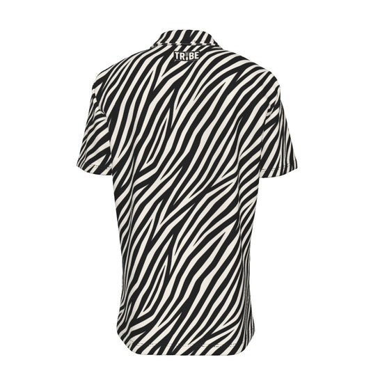 ZEBRA Men's Button-Up Short-Sleeve Shirt - Onyx