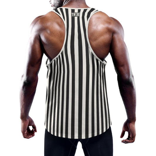 STRIPED Men's Muscle Tank - Bone