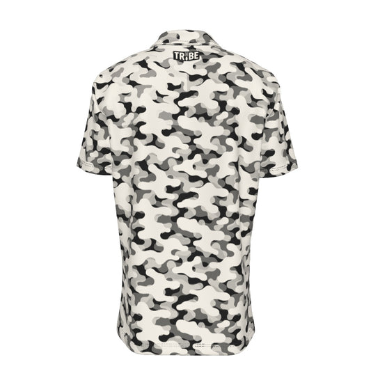 CAMO Men's Button-Up Short-Sleeve Shirt - Bone