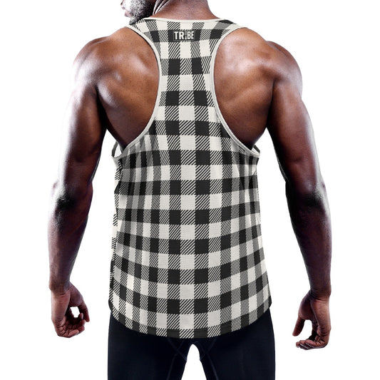PLAID Men's Muscle Tank - Bone