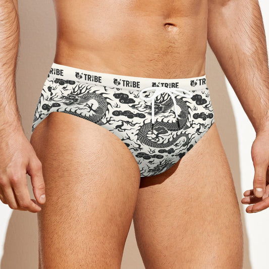 QIULONG Men's Speedo - Bone