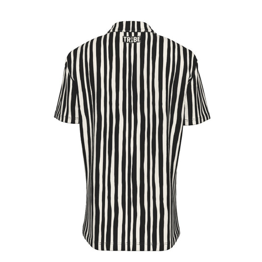 SORRY, NOT STRAIGHT Men's Button-Up Short-Sleeve Shirt - Onyx & Bone