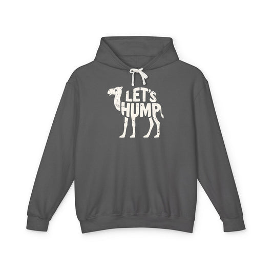 LET'S HUMP Lightweight Hoodie - Bone Silhouette Design