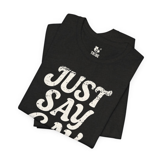 JUST SAY GAY Jersey Tee - Bone Design